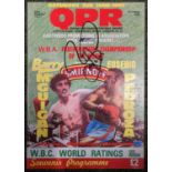 Fight programme Mcguigan VS Pedroza, signed by 'Barry McGuigan' - 8th June 1985 5th King Memorabilia