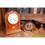 Edwardian domed top clock and a Metamec Art Deco clock