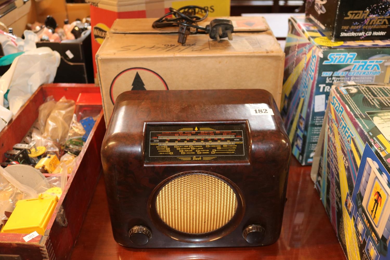 Bush Bakelite Radio Type DAC 90A with original box in working order