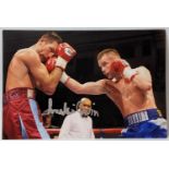 Coloured Photograph signed by boxer "Frankie Gavin"