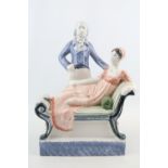Rye Pottery Figure depicting American Folk Heroes James & Dolley Madison