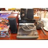 Eagle D7500 Belt Driven Turntable, Phillips Record Deck, Denon CD Player, Pair of Mission Speakers