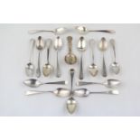 Collection of 19thC and later Silver Teaspoons 220g total weight