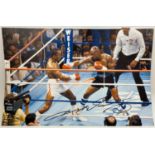 Sugar Ray Leonard Signed 10 x 16 Colour Photograph with 5th King Memorabilia COA 801520