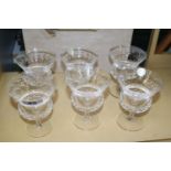 Set of 6 Thistle shaped Edinburgh Crystal glasses with cut design