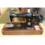 Oak cased Singer Sewing machine