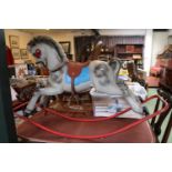 Vintage 1950s Rocking Horse on metal