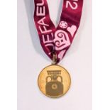 2012 UEFA reproduction medal from the Spanish Football Federation bronze gold plated limited