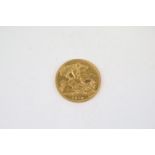 1913 Gold Half Sovereign 3.98g