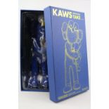 KAWS Take by KAWS (AKA Brian Donnelly, b1974). Created in 2020 this blue open edition Take holding a