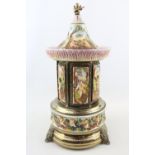 Italian Automated wind up cigarette dispenser with figural decoration