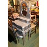 20thC Decorative Ladies Dressing table with matching stool