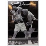 Black & White photograph signed by boxer "Earnie Shavers" 5th King Memorabilia Certificate of