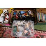 2 Boxes of assorted Toys inc. Plastic model Soldiers, Star Wars figures etc