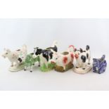 Collection of 19thC and Later Cow Creamers inc Royal Crownford, James Heriots Country Kitchen by