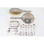 Collection of assorted Silver Flatware, Silver Toast rack (189g total weight) and a 2 Piece Silver