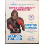 Souvenir Program "Marvelous Marvin Hagler" - January 17, 1981