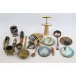 Collection of assorted Bygones inc. Mallard Head letter opener, Novelty Brassware, Silver plated