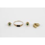 Ladies 9ct Gold Ring and assorted earrings