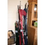 Large collection of Coarse, Sea and Fly Fishing Equipment to include Rods, Reels, Seat Box etc