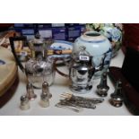 Collection of Edwardian and later Silver plated Tableware inc. Sheffield A1 Plate, Chrome Teapot etc