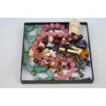Collection of assorted Amethyst, Rose Quartz and other jewellery