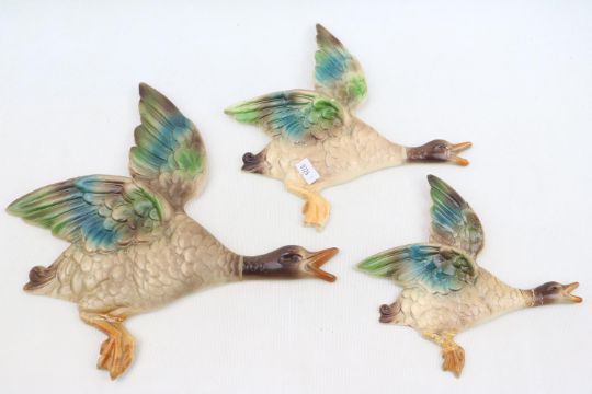 Set of 3 1930s Wall Ducks - Image 1 of 4