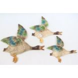 Set of 3 1930s Wall Ducks