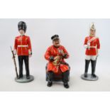 3 Royal Doulton Figurines inc. Past Glory HN 2484, The Lifeguard HN 2781 & The Guardsman HN 2784