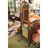 Oak Framed Cheval Mirror on splayed base