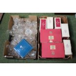 2 Boxes of assorted Glassware inc. Royal Albert Crystal etc