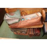 Collection of Vintage Cases, and a Cricket Bag with Pads etc