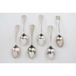 Set of 6 Silver Teaspoons Exeter 1877 140g total weight