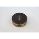 Tortoise Shell lidded powder pot with Silver fittings London 1923
