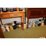 Large Collection of assorted Beer and other Alcohol Advertising Jugs