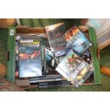 Boxed Vintage Linkits by Matchbox and a qty. of assorted DVDs