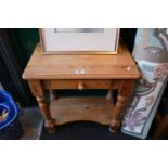 Pine Bedside table with single drawer