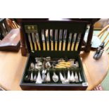 Arthur Price Silver plated canteen of Cutlery lined and assorted Cutlery