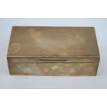 Early 20thC Silver Cigarette box with Cedar lining 507g total weight with liner
