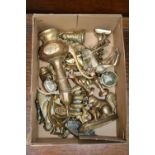 Collection of assorted Small Brassware inc. Pair of Art Deco Nudes etc