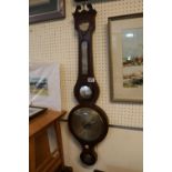 19thC Walnut Barometer by Dobell of Yeovil