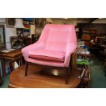 Parker Knoll Mid Century Elbow chair on on tapering chairs