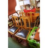 Set of 4 Oak 1920s chairs and matching table