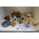 Collection of assorted Small ceramics inc. St Ives Crested Ceramics, Royal Worcester Lazy Days plate