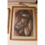 Peter Nuttall (British 1943-2011) Framed Gouache of a Harlequin framed