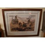 Framed Print 'Battle Mist' by Stuart Brown signed signed by various military personel