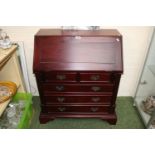 20thC Fall front fitted bureau