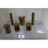 Collection of Brass and Copper Trench art shells (6)