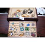 Collection of assorted Costume Brooches and assorted rings