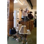 Collection of assorted Standard and table lights